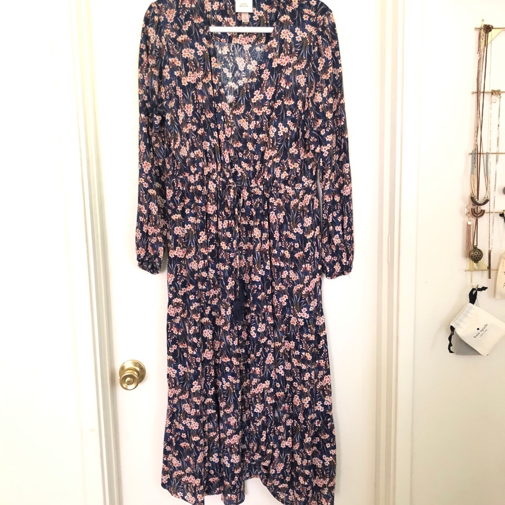 Knox Rose maxi floral dress - navy blue